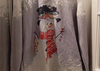 Bluza Bluzka Damska Świąteczna L/XL Nowa Merry Christmas Bałwan