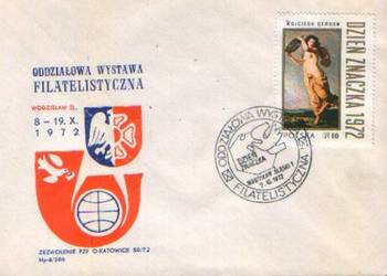 Kop.Okol. Oddz. Wyst, Filat. Wodzisł. Ślaski  1972
