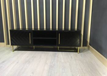 Szafka 150 cm czarna fronty jodełka newinterior.pl