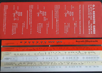 REXROTH suwak logarytmiczny obliczenia hydrauliki