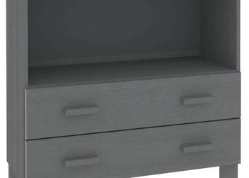 Szafka HAMAR ciemnoszara 85x35x80 cm drewno sosnowe WM-340498