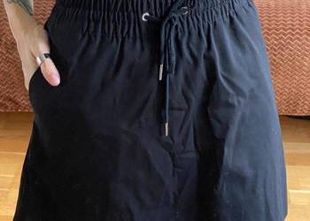 Czarna Spódnica Mini na Gumce Monki XS / 34 z Kieszeniami