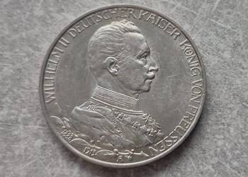 76) NIEMCY PRUSY srebro - 3 Marki - 1913 r. - A