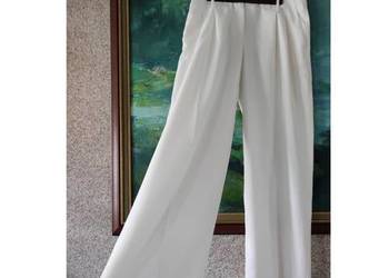 spodnie Zara szerokie nogawki kant dzwony kuloty eleganckie letnie szwedy