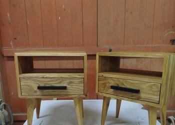 Szafka nocna z litego drewna dębowego