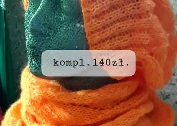 Czapka smerfetka z kominem