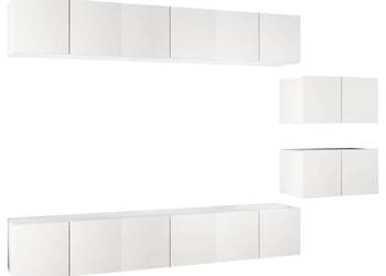 Szafki telewizyjne 8 szt. białe materiał drewnopochodny WM-3078727