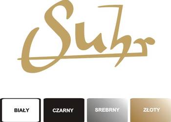 SUHR złote naklejki na gitarę - Producent Naklejek