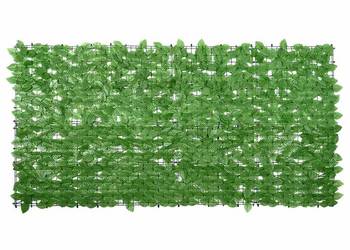 Parawan balkonowy, zielone liście, 200x100 cm（367844）