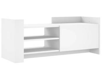 Szafka pod TV biała 100x35x40 cm materiał drewnopochodny WM-848374