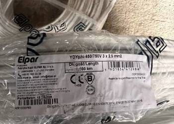 Przewód ELPAR Płaski elektryczny, instalacyjny 3x2,5 150m POLECAM