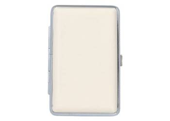 Kremowa Papierośnica Skórzana typu SLIM na Cienkie Papierosy Ecru Gentelo