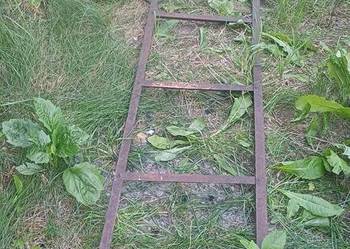 Stara metalowa drabina loft vintage retro / kwietnik / ozdoba do ogrodu