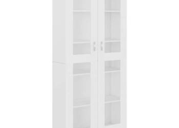 vidaXL Witryna, biała, 82,5x30,5x185 cm(SKU:802768)