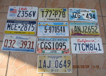 Tablice rejestracyjne USA 10 szt-10 stanow