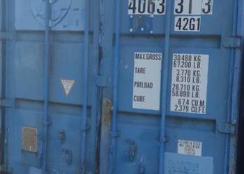 Kontener morski, kontener magazynowy - 40dv - używany