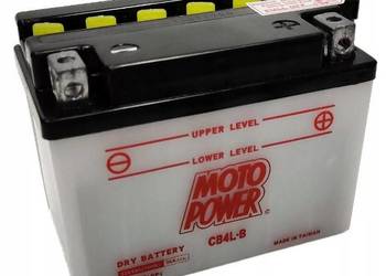 Akumulator motocyklowy 4Ah 56A MotoPower CB4L-B YB4L-B 12V  E
