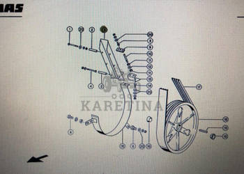 Prowadnica pasa Claas Mega 370-340 Nr kat. 000 661 167 0 Nr kat. 000 661 1…
