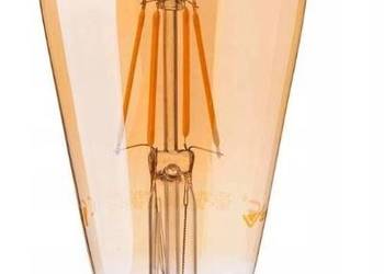 Żarówka LED ST64 E27 Filament 2300K 4W retro Edison barwa ciepła amber