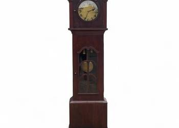 Niemiecki zegar stojący z wahadłem i wagami Niemiecki zegar stojący z wahadłem i wagami