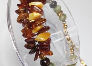 Bransoletka z naturalnego bursztynu