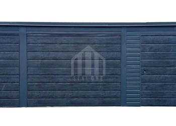 Garaż blaszany 8x5m + wiata 2m - 2x brama uchylna - okno - drzwi SO137