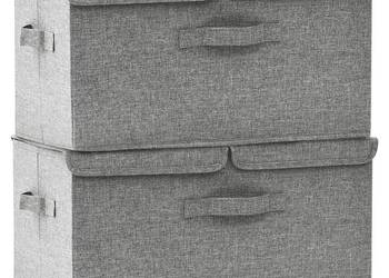 vidaXL Pojemniki, 2 szt., tkanina, 50x30x25 cm(SKU:332915)