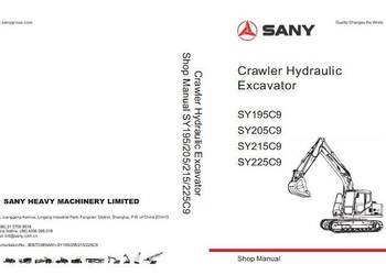 Sany SY65C3 SY75C3 SY75C9 SY195C9 SY205C9 SY215C9 SY225C9 instrukcja napraw