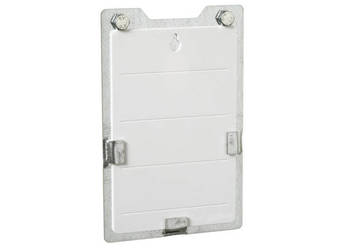 Tabliczka informacyjna z uchwytem do wygrodzeń domków CalfOTel