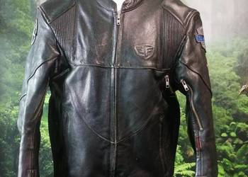 Kurtka motocyklowa męska BF, skóra, retro, cafe racer, ochraniacze