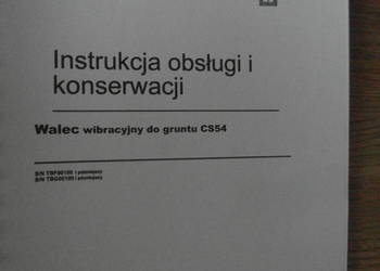 dtr instrukcja obsługi walec caterpillar cs54 i inne
