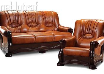 *Luksusowy wypoczynek w skórze RAMZES SoFa 3 os.+2 fotele
