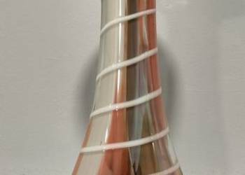 Wazon ręcznie formowany Ząbkowice lata 70 szkło barwione w masie