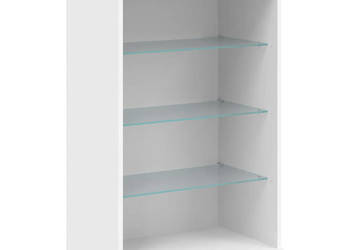 Szafka z oświetleniem LED biała 605x37x100 cm WM-836707