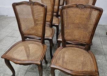 Piękne francuskie krzesła ludwikowskie Komplet 8 sztuk