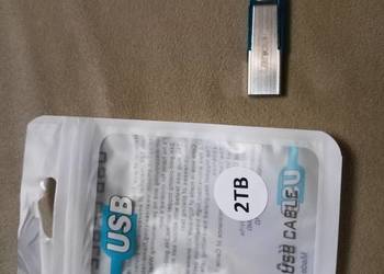 pendrive usb z brelokiem niebieski metalowy -
