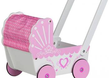 Drewniany wózek dla lalek pchacz dla dzieci Ecotoys