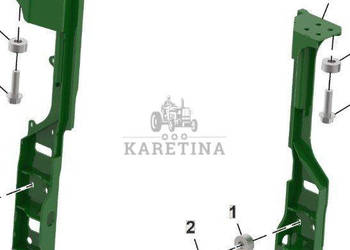 John Deere Heder HD45 HDF45 HDX45 Adapter Przyłącze Łącznik CZĘŚCI AXE1004…