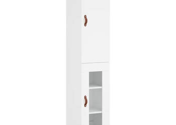 Wysoka szafka biała 345x34x180 cm materiał drewnopochodny WM-3199017