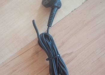 kabel przewód 230V 1,7m czarny bez uziemienia 2 żyły