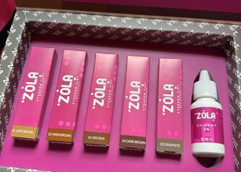 ZOLA zestaw farb do brwi (5 kolorow) + Oxydant 3% (15 mlj