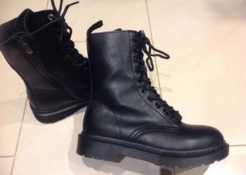 Martensy Skórzane Buty Damskie rozm 37 - 37,5 Czarne NOWE