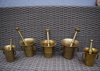 Mozdzierze Mosiężne Antyczne 5 Sztuk * Okazja * Olsztyn * Wysyłka