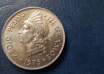 Stare monety 1/2 peso 1975 Dominikana