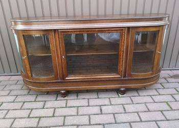 Komoda Witryna Dębowa Niska RTV Stara Antyk Po Renowacji Okazja.