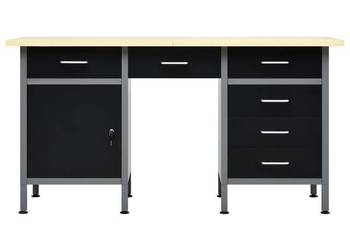vidaXL Biurko robocze, czarne, 160x60x85 cm,(SKU:145347)