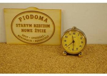 Radziecki budzik mechaniczny Sława 11 kamieni – vintage ZSRR