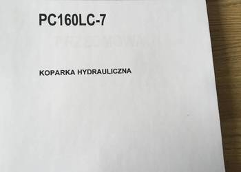 dtr instrukcja obsługi koparka komatsu pc160LC-7 i inne