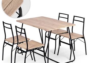 Zestaw mebli ModernHome stół loft + 4 krzesła MDF stal 28 kg