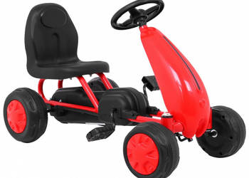 pojazd PIERWSZY GOKART NA PEDAŁY koła auto jeździk ręczny łańcuch czerwony